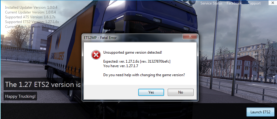 Game version is not supported. Ошибки етс 2. Ошибка Euro Truck Simulator. Ошибка Fatal Error етс 2. Етс техподдержка.