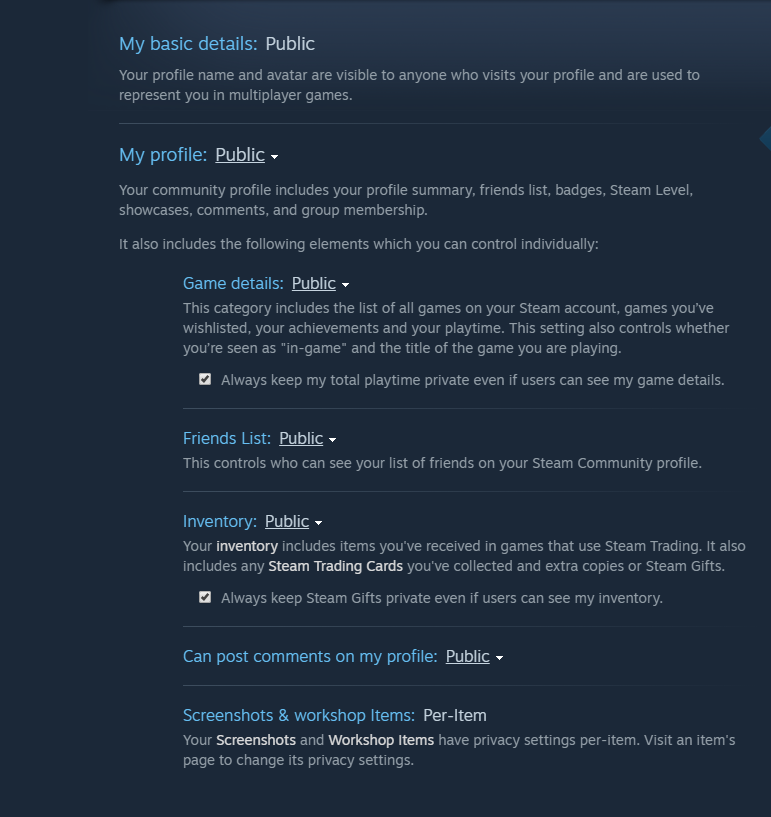 Set game details to public. Стим приватность профиля. game details steam как открыть. инвентарь public стим. steam profile name это.