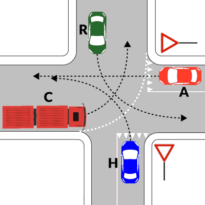 Yield/Give Away sign... The power of this upside down triangle ...