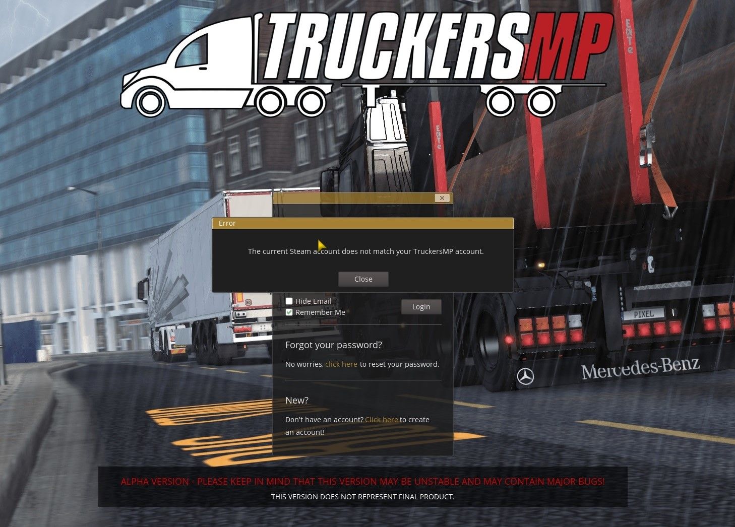 The current steam account does not match your truckersmp account (116) фото